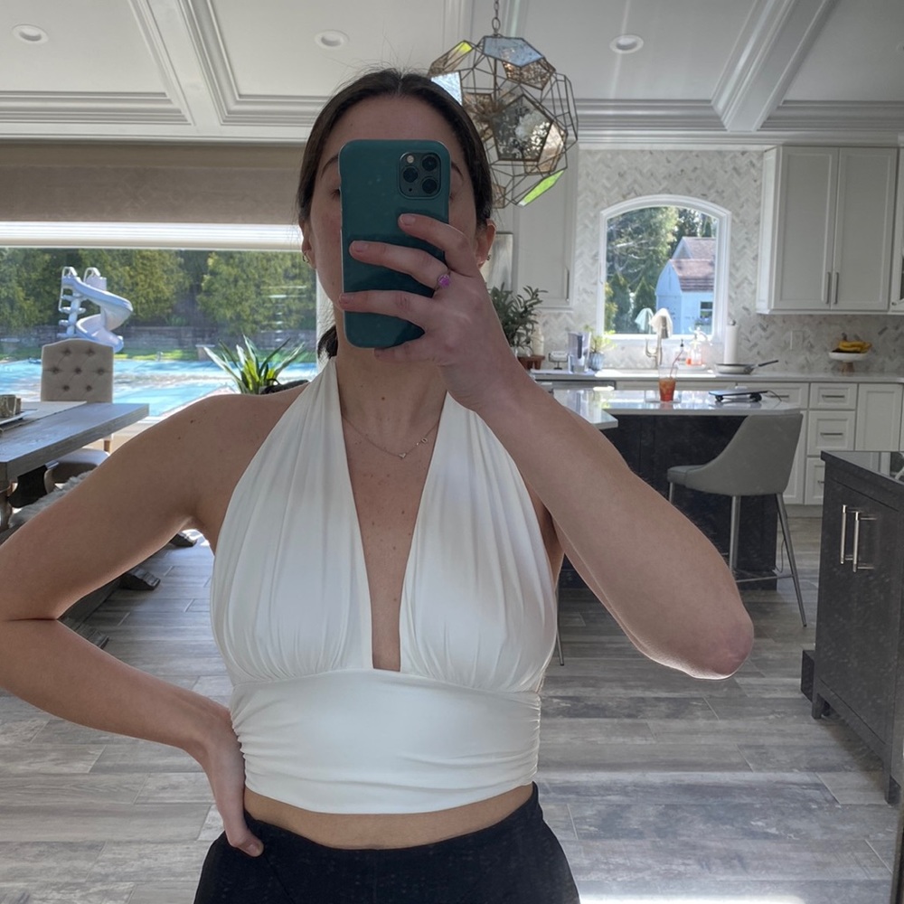 White crop top